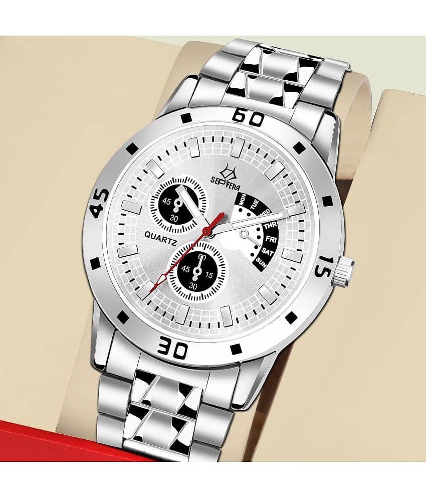 Septem Silver Stainless Steel Analog Men's Watch