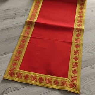 Sacred Red Pooja Aasan Divine Worship Cloth Sacred Red Pooja Aasan Divine Worship Cloth