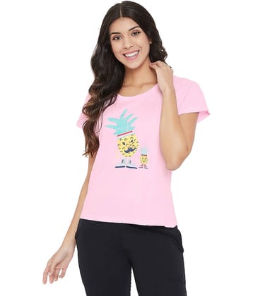 Clovia Cotton Night T-Shirt - Multi Color Single