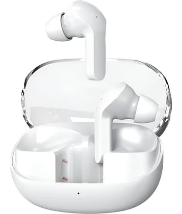 VEhop G2 Transparent Bluetooth True Wireless (TWS) In Ear 24 Hours Playback Powerfull bass,Fast charging IPX4(Splash & Sweat Proof) White