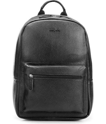 Police 15 Ltrs Leather Backpack *For Men & Women ( Black )
