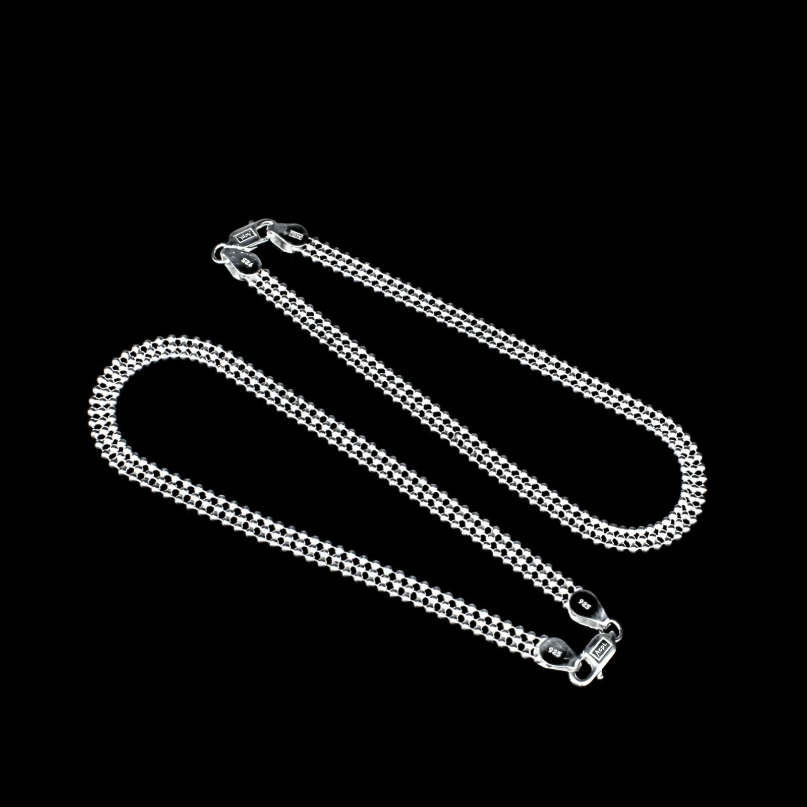 925 Silver Girl Women Ball Chain Anklets Ankle Bracelet-Pair