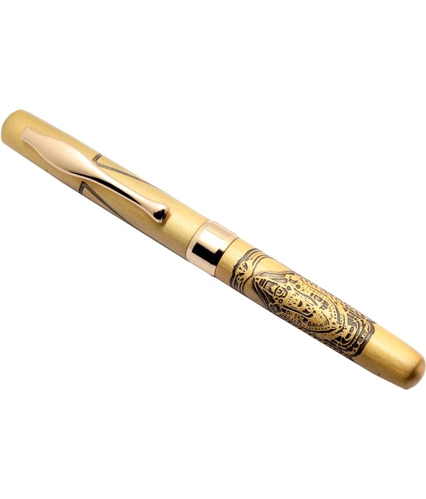 Exclusive Legendary Lord Balaji & Namam Limited Edition Ballpoint Pen Brushed Gold Mini Size