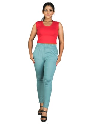 161RVT 4Cats Free Size Trendy Straight Pants - Denim Blue