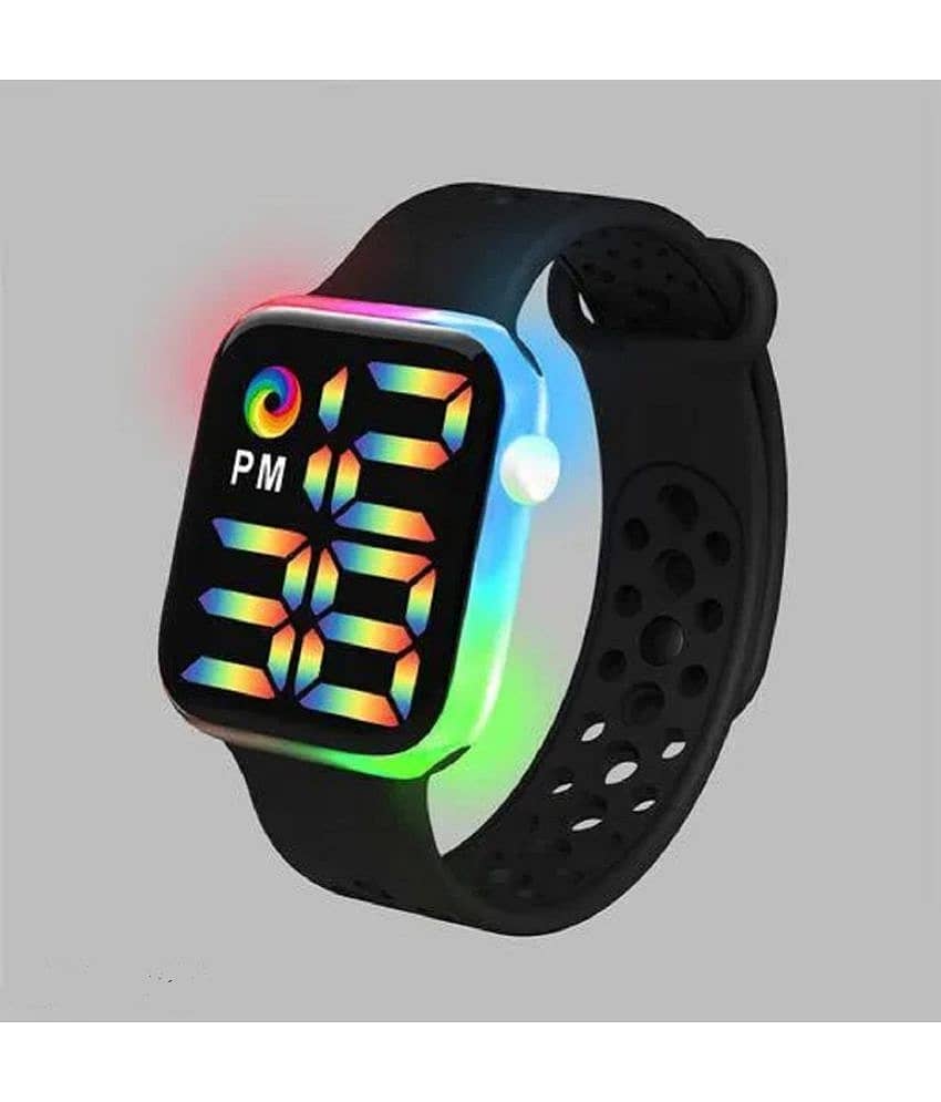 Renaissance Traders - Black PU Digital Men's Watch