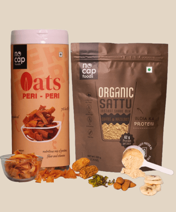 Combo | Sattu Coffee Hazelnut Shake 220 gm & Oats Peri Peri Chips 150g
