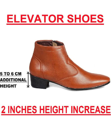 YUVRATO BAXI Tan Men's Formal Boots