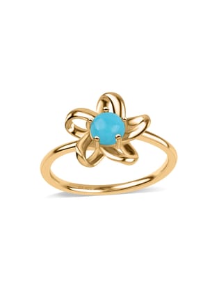 Turquoise Flower Ring-12