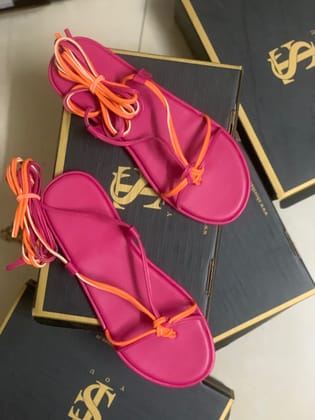 Pink- Orange Fusion Tie ups-35