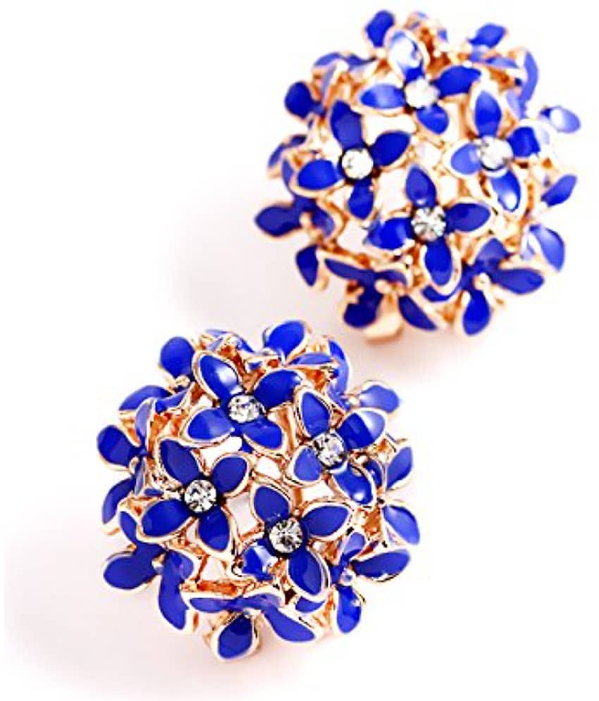 YOUBELLA Blue Danglers Earrings ( Pack of 1 )