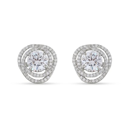 aurel - Cubic Zirconia Solitaire Earrings