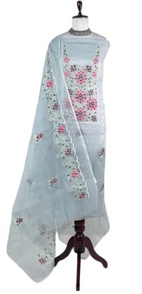 Kota Doria Dress Material Burgundy Rose Yoke