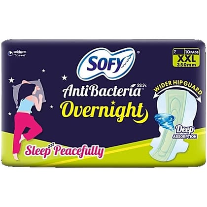 Sofy Anti-Bacteria Overnight Pads - XXL, 10 pcs Pouch