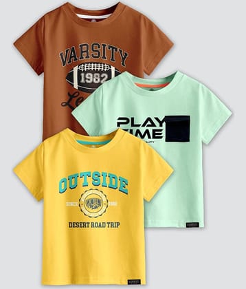 CODEZ Pack of 1 Boys Cotton Blend T-Shirt ( Multi Color )