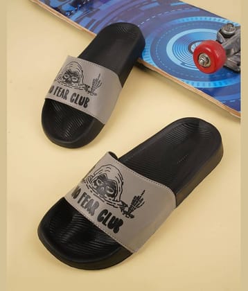 PERY PAO Grey Men's Slide Flip Flop