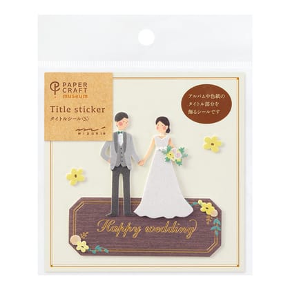 Midori PC Museum 2443 Title Sticker - Wedding Flower