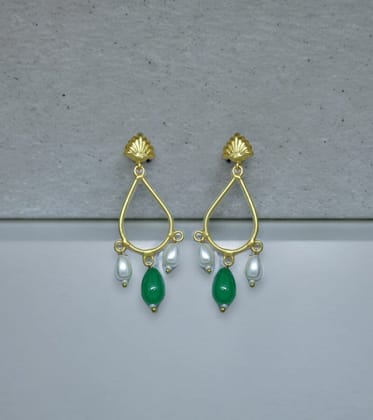 Green Pearl  Earrings