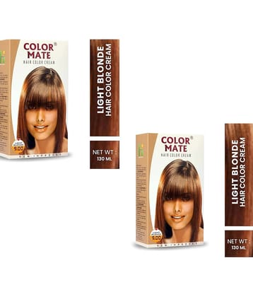Color Mate Hair Color Cream Light Blonde_130Ml (Pack of 2)