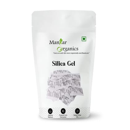 ManHar Organics Silica Gel Desiccant 50 Pcs | Moisture Absorber Packets for Dry Storage, Electronics