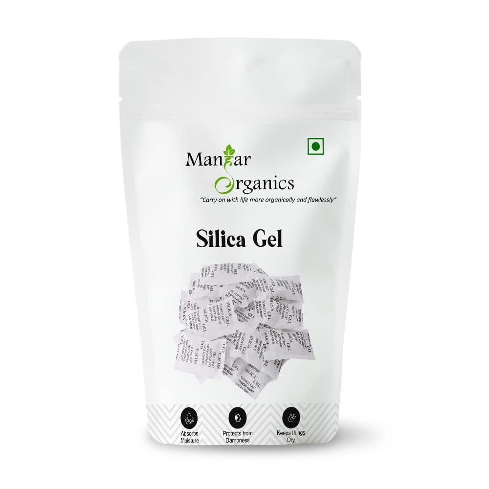 ManHar Organics Silica Gel Desiccant 50 Pcs | Moisture Absorber Packets for Dry Storage, Electronics