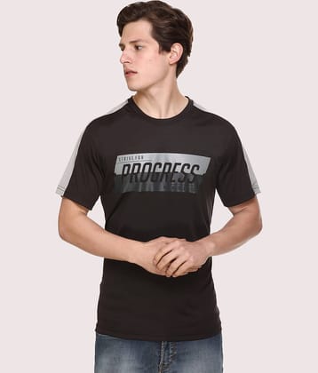 RF RAVES - Black Polyester Regular Fit Men's T-Shirt ( Pack of 1 )