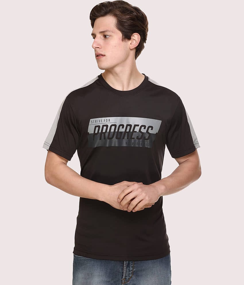 RF RAVES - Black Polyester Regular Fit Men's T-Shirt ( Pack of 1 )