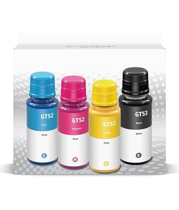 KALAR GT51/52 Multicolor Ink ( 90 ml ) Pack of 4 For H_P DeskJet GT 5800 series, Ink Tank 100/ 300/ 400 series, Smart Tank 200/ 300/ 400/ 500/ 600/ 700