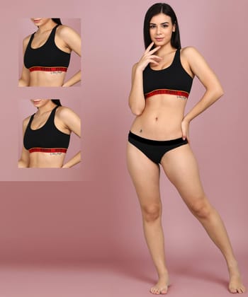 Womens Non Padded FLIXCHILL Combo Sports Bra (Pack of 2)-XS