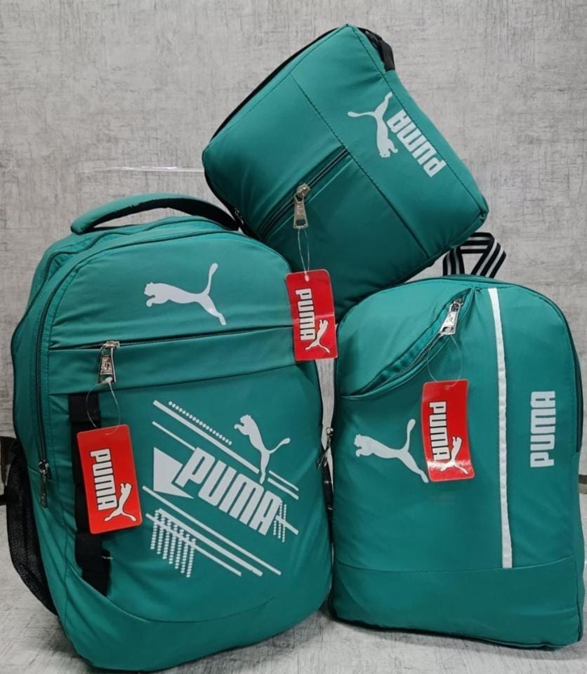 PUMA Bagpack 3 Pcs Combo (Teal Green)