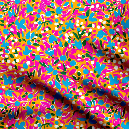 Abstract Design Print Fabric-Cotton