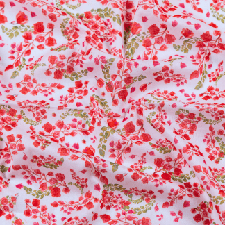 Cotton Malmal Fabric | Bougainvillea