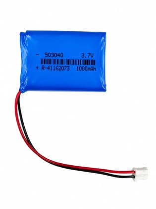 NOVEL 503040 Li-Po Rechargeable Battery, 3.7V, 1000mAh, 40x29x4 mm, 2 Pin JST Connector, for RC Toys, Drones, GPS Devices