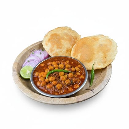 Authentic Chole Bhature - 230 gm - Single serving plate