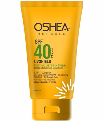 Oshea Herbals SPF 40 PA +++UV SHIELD MATTIFYING SUN BLOCK CREAM120Grams