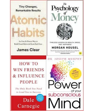 Atomic Habits + Psychology of Money + How to Win Friends and Influence People + The Power of Your Subconscious Mind