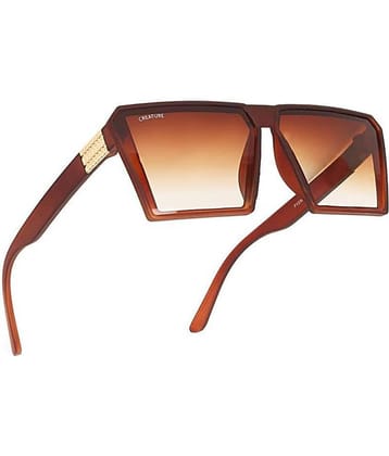 Creature - Brown Square Sunglasses ( Pack of 1 )