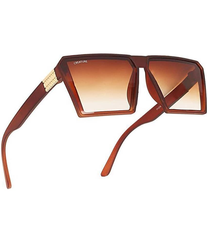 Creature - Brown Square Sunglasses ( Pack of 1 )