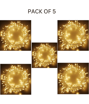 Kadio Yellow 15Mtr String Light ( Pack of 5 )