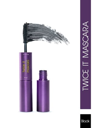 Glam21 Twice It 2X Voluminising Mascara With Fiber For Extra Definition Up To 24-Hours - 10Ml