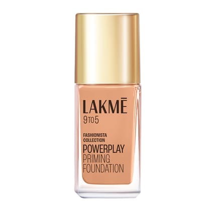 Lakme Powerplay Priming Foundation, Natural, Flawless Finish, Medium To Full Coverage, Built in Primer, Long Lasting, SPF 20, Neutral Honey, 25ml Lakme Powerplay Priming Foundation, Natural, Flawless Finish, Medium To Full Coverage, Built in Primer, Long