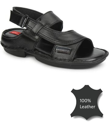 Fashion Victim Black Leather Sandals