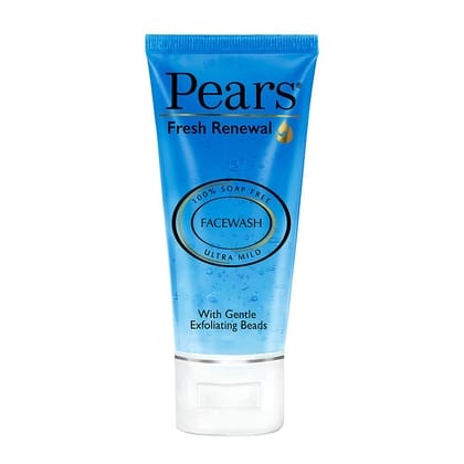 Pears Fresh Renewal Gentle Ultra Mild Daily Cleansing Facewash, Ph Balanced, 100% Soap Free, With Exfoliating Beads, Cooling, 60g Pears Fresh Renewal Gentle Ultra Mild Daily Cleansing Facewash, Ph Balanced, 100% Soap Free, With Exfoliating Beads, Cooling