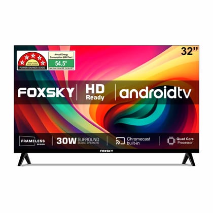 Foxsky 80 cm (32 inches) Full HD Smart LED TV 32FS-VS (Frameless Edition) | With Voice Assistant