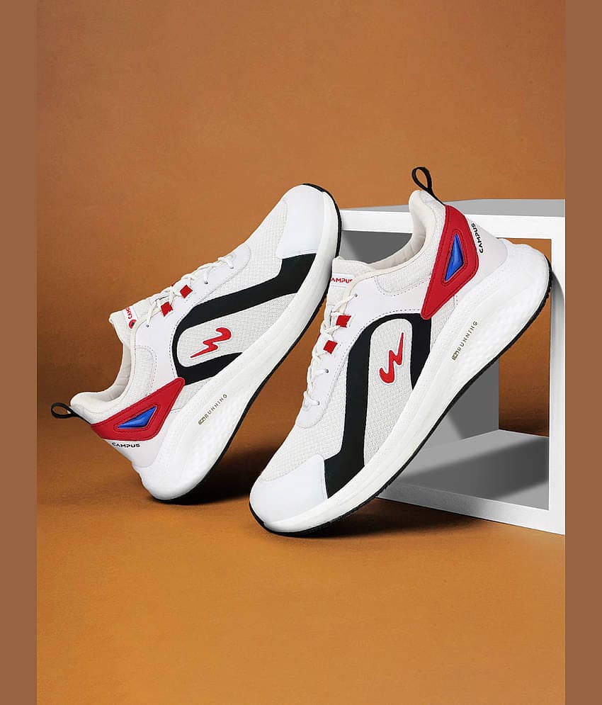 Campus OMAX White Men's Sports Running Shoes