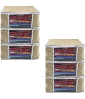 PrettyKrafts 6 pcs Saree Cover Big Size/Wardrobe Organiser/Cloth Cover |Sari Cover | clothcover | Cloth Organizer