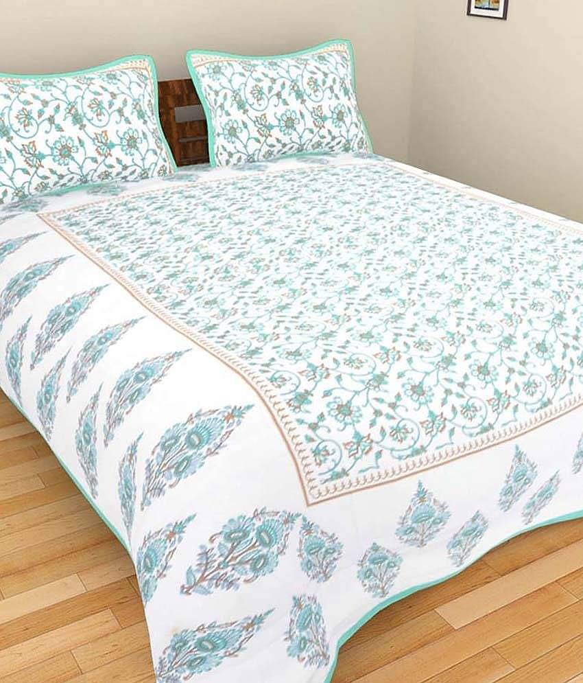 Uniqchoice Cotton King Bedsheet ( White )