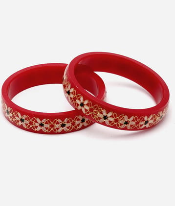 Zeneme Red Bangle ( Pack of 2 )