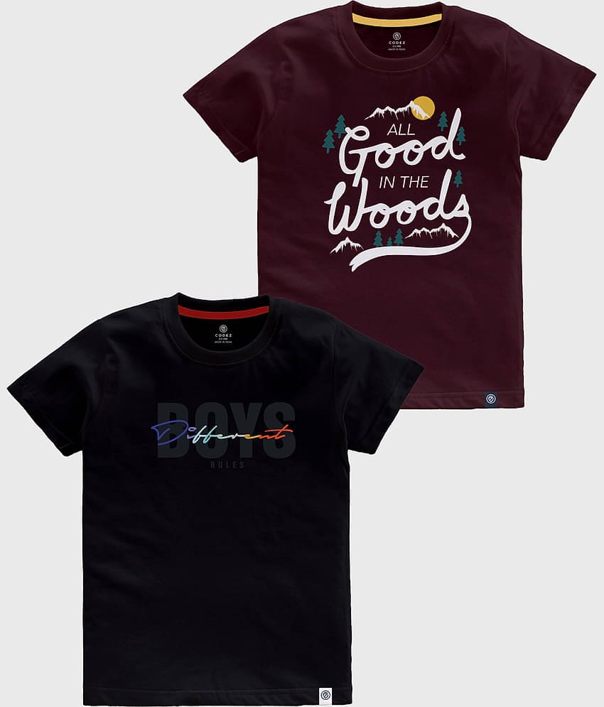 CODEZ Pack of 5 Boys Cotton T-Shirt ( Multicolor )