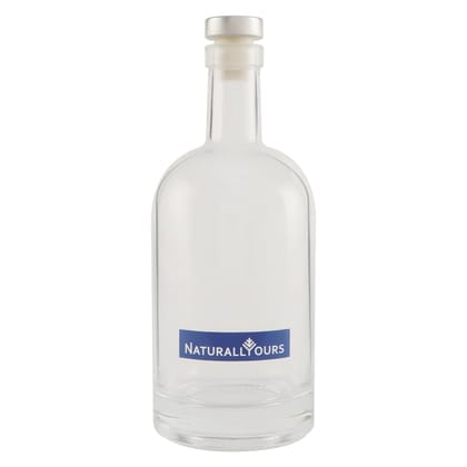 NATURALLYOURS Clear Aqua Glass Bottle with Cork Stopper - Eco-Friendly, Reusable Water Bottle for Home, Office, Travel - BPA Free, Stylish and Durable