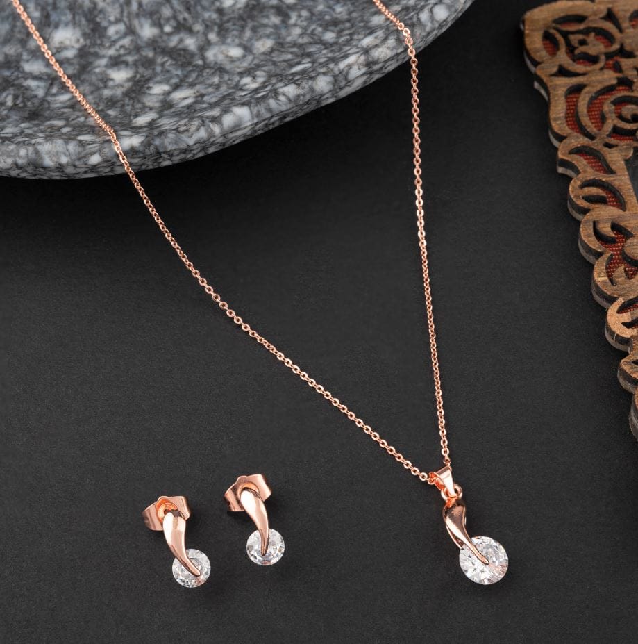 Inlaid CZ Pendent Set  - CZNKST 5263